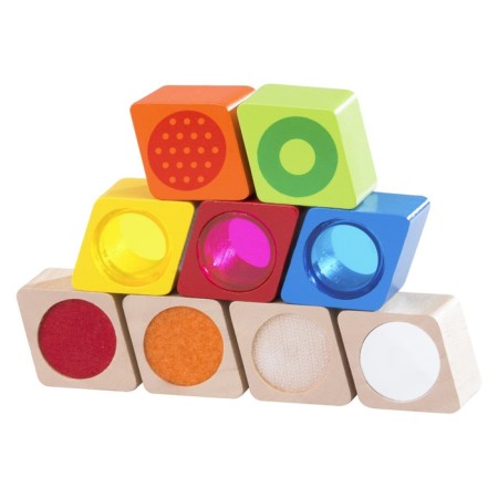 Wooden toy Rainbow blocks "Miracles", with a sound effect