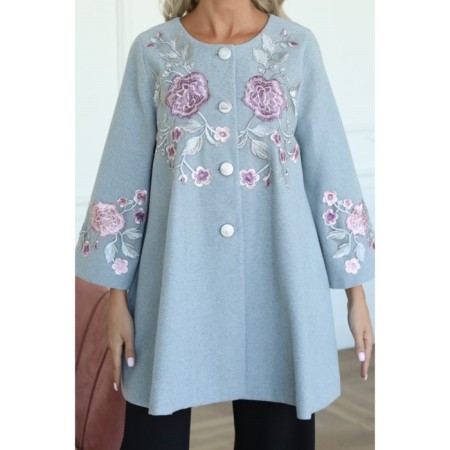 Female coat, size 46, gray color-4