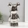 Piggy bank Ceramics "Bear" silver 11x13.5x28.5 cm