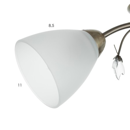 Olivia chandelier 3x40W E27 bronze 45x43x20 cm-3