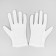 Cotton gloves, size m, pair, packing 12 pcs, white color
