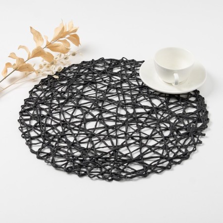 Serving shade "Grass", central black, d 38 cm