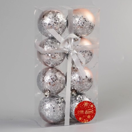 Set of balls plastic D-5.5 cm, 8 pcs "Magic" pink-1