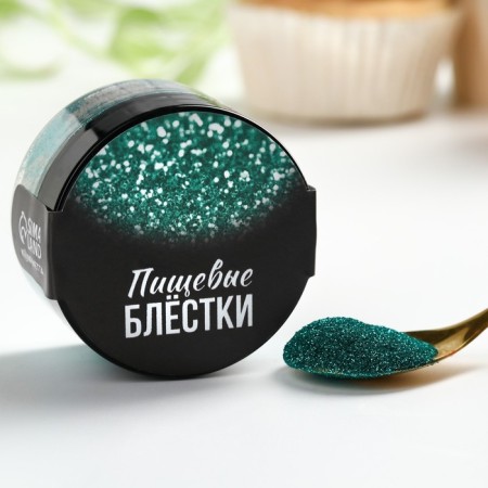 Food Easter sparkles with a small fraction turquoise for cupcakes, cakes and drinks, 5 g.-2