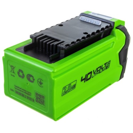 GreenWorks G40B2, 40 V, 2 Ach, Li-Ion battery, charge indicator, 0.92 kg-1