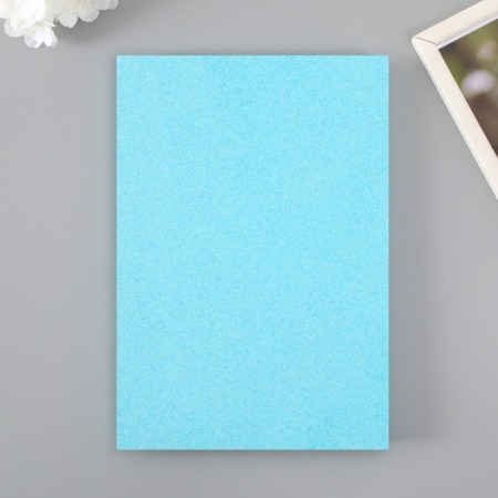 Foamiran glitter 2 mm, 20x30 cm, light blue