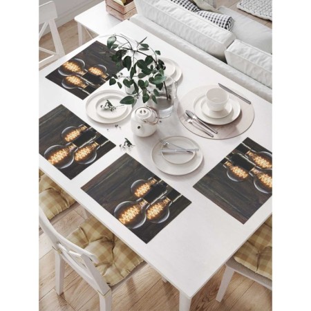 Set of napkins for setting the table "Vintage loft", rectangular, size 32x46 cm, 4 pcs