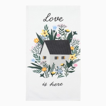 Set of kitchen towels "Love Is Here" 4 pcs, 28x46 cm, mowing, 100% cotton, 160g/m2-4
