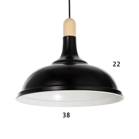 Suspension chandelier "Dardo" 1x40W E27 Black/Brown 38.5x38.5x70cm-1