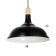 Suspension chandelier "Dardo" 1x40W E27 Black/Brown 38.5x38.5x70cm