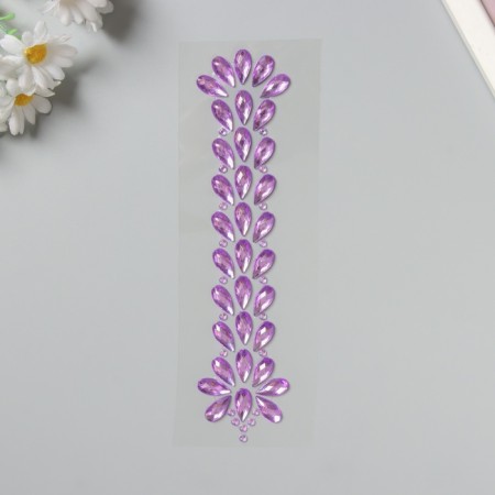 Stick plastic rhinestone "Fountain" lilac 25x8.5 cm-1