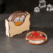 A set of stands for glasses in a holder, 6 pieces, 