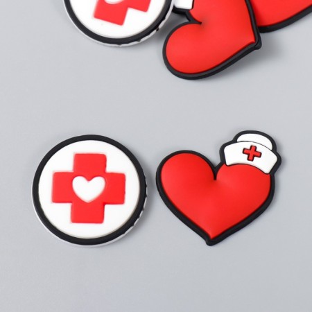Decor for creativity rubber "Medicine" set 16 pcs mix 2.8x3.5 cm