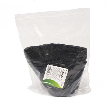 Polyethylene pots for seedlings, 1 l, 13 × 11 × 8 cm, thickness 50 μm, black, Greengo-6