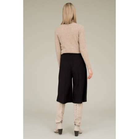 Women's shorts, size 52, black color-1