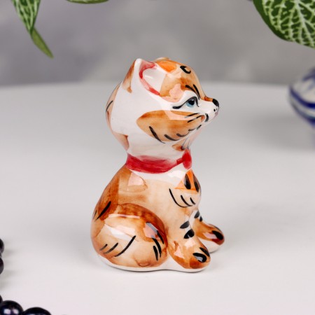 Souvenir "Cat with a bow", gzhel color-3