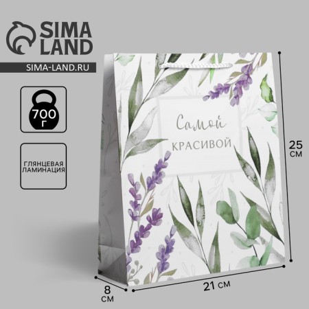 Gift laminated package, packaging, "Best Wishes", Ml 21 x 25 x 8 cm