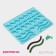 Form for marmalade Dolyan "sea sweets", silicone, 22.3 × 17.2 cm, 32 cells (2.7 × 2 cm), blue color