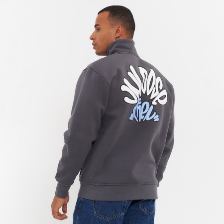 Male sweatshirt was laid down, color dark gray size 48 (l)-1