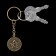 Metal key key, coin "No. 1", diam. 2.5 cm