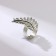 Ring "Liszt" Paporotnik mini, color black silver, dimensionless