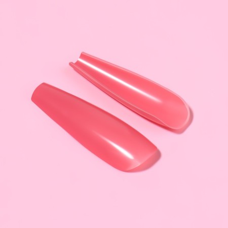 Patch nails, 100 pcs, in a container, pink color-5