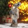 Santa Claus "In a gray suit with skis" 30x18 cm