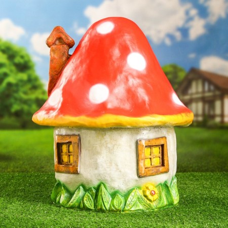 Garden figure "Mushroom House Medium" 36x44cm-2