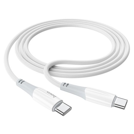 Hoco X70, Type-C cable-Type-C, 60 W (Laptop charging), 3 A, 1 m, nylon braid, white-2