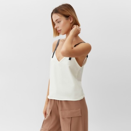 Top female on the straps Minaku: Casual Collection Color White, Rr. 44-1