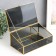 Casket Glass with a metal frame "darkened" gold 10x14.5x25 cm