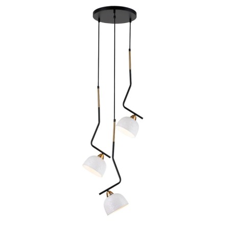 Suspended Indigo lamp, 10005/3p Black. 3x40W, E27, 450x450x655/2190 mm, white color