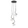 Suspended Indigo lamp, 10005/3p Black. 3x40W, E27, 450x450x655/2190 mm, white color