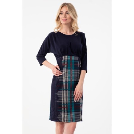 Women's dress, size 42, blue color-7
