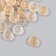 Buttons plastic for creativity 2 punctures "Illusion" gold set 40 pcs 1.2x1.2 cm