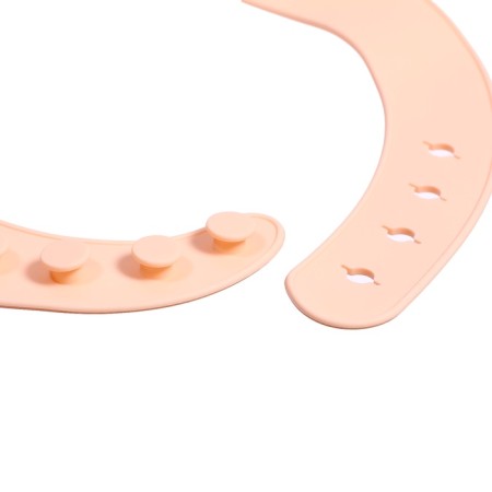 Badion for feeding "Mishutka", silicone, with pocket, beige-3