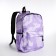Youth backpack from textiles on lightning, 3 pockets, lilac color