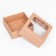 The box is folding, the lid is, with a window, craft, 15 x 15 x 6.5 cm,