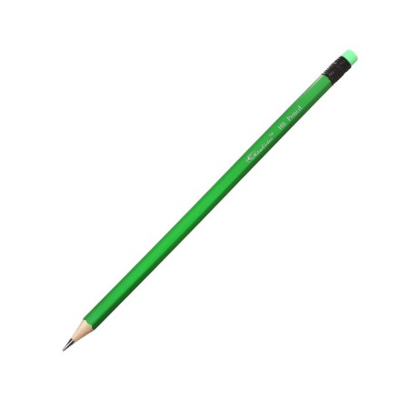 Pencil Blackographic hardness of HB, with an eraser, hexagonal, sharpened, MIX case-14