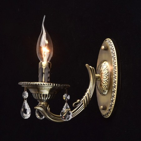 Sconces "Aurora", 60W E14, brass color-1