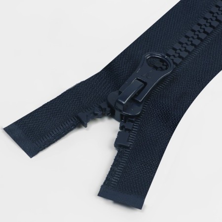 Lightning "Tractor", No. 10, detachable, automatic lock, 100 cm, dark blue color-1
