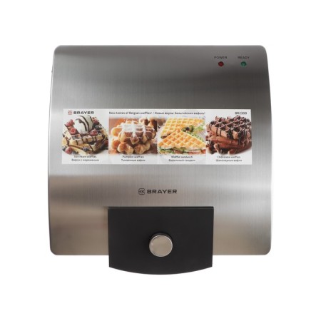 Brayer BR2300 electric clinter, 750 W, Belgian waffles, anti -stick coating, silver.-2