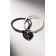 Bracelets "Demetrons" Flower and Heart, Black and White Color, 7 cm