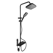 The shower system Zein Z3686, the upper and hand watering can, PVC hose, hygienic set, black