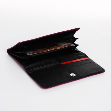 Women's wallet on the button, purple color-3
