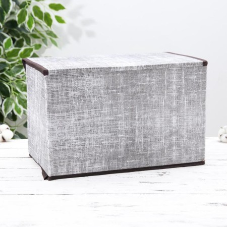 Stelly box for storage with a lid "Ronda", 38 × 24 × 24 cm, color gray color-1