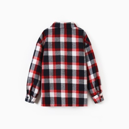 A shirt for a boy in a cage KAFTAN, p. 34 (122-128 cm), red-3
