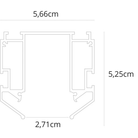 Profile for the ARTE LAMP Linea-CCCESSORES A620205, 5.66x200x5.25 cm, gray.-1