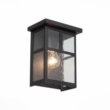 Светильник уличный настенный St Luce. SL079.401.01. Glazgo. 1х60 Вт, E27, 17х22 см, цвет тёмный кофе