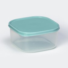 Container square shares, food, 700 ml, color is turquoise color